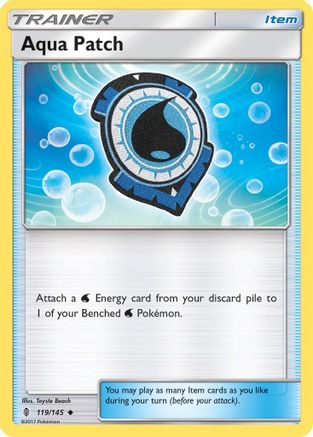 Aqua Patch 119/145  SM  Guardians Rising - Uncommon