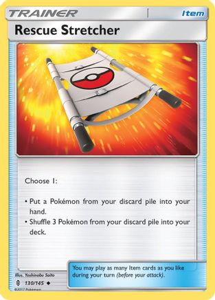 Rescue Stretcher 130/145  - Reverse Holofoil SM  Guardians Rising - Uncommon
