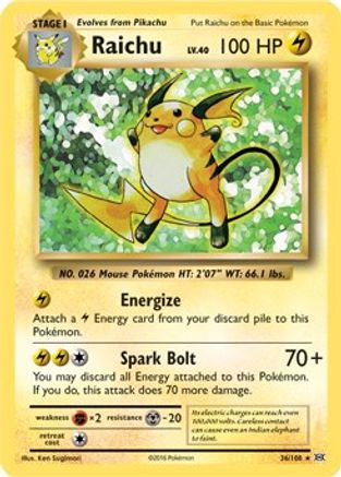 Raichu 036/108  Deck Exclusives - Rare