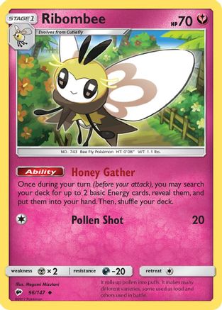 Ribombee 096/147  SM  Burning Shadows - Uncommon