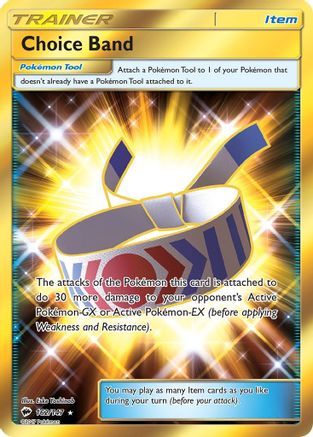 Choice Band (Secret) 162/147  - Holofoil SM  Burning Shadows - Secret Rare