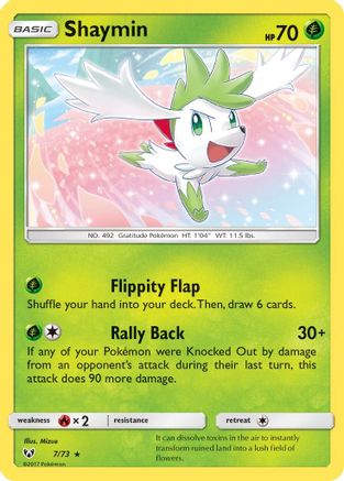 Shaymin 007/73  - Holofoil Shining Legends - Holo Rare