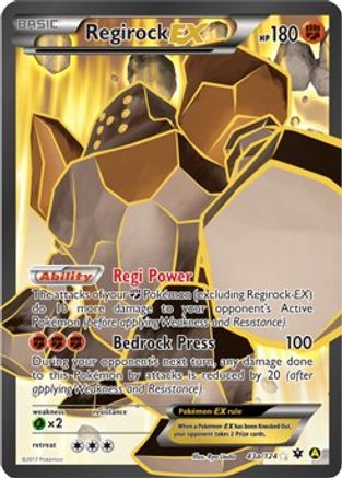 Regirock EX 43a/124  - Holofoil Alternate Art Promos - Promo