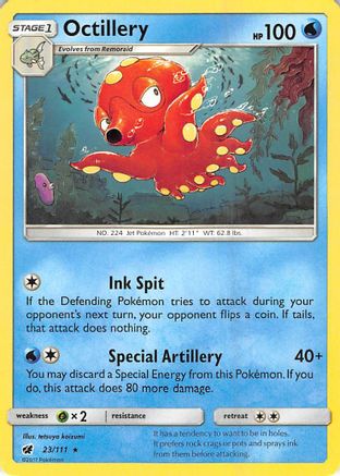 Octillery 023  - Reverse Holofoil SM  Crimson Invasion - Rare