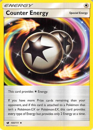 Counter Energy 100/111  - Reverse Holofoil SM  Crimson Invasion - Uncommon