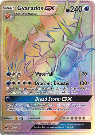 Gyarados GX (Secret) 112  - Holofoil SM  Crimson Invasion - Secret Rare