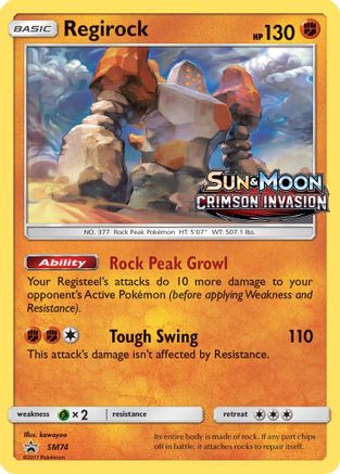 Regirock SM74  - Holofoil SM Promos - Promo