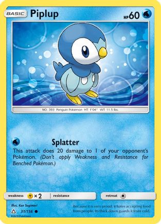 Piplup (31) 031/156  SM  Ultra Prism - Common