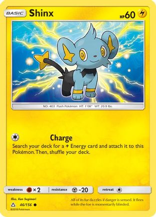 Shinx (46) 046/156  - Reverse Holofoil SM  Ultra Prism - Common