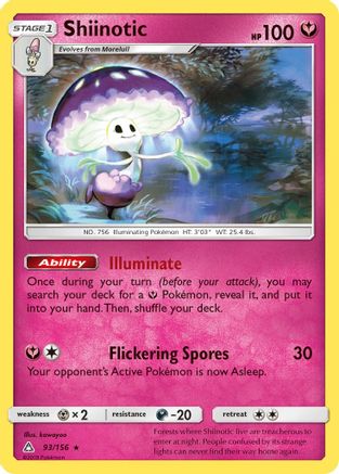 Shiinotic 093/156  - Reverse Holofoil SM  Ultra Prism - Rare