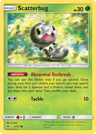 Scatterbug (5) 005/131  SM  Forbidden Light - Common
