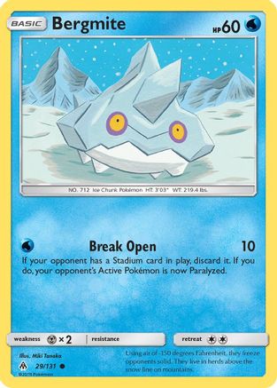 Bergmite 029  SM  Forbidden Light - Common