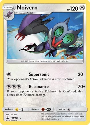 Noivern 101  SM  Forbidden Light - Rare