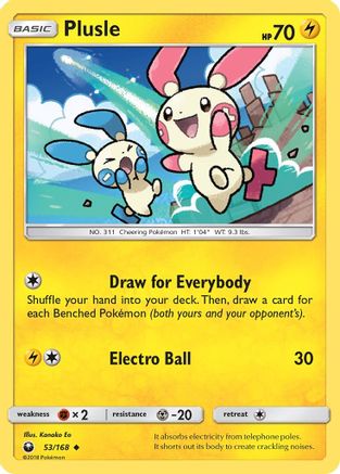 Plusle 053/168  SM  Celestial Storm - Uncommon