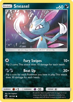 Sneasel 086/168  SM  Celestial Storm - Common