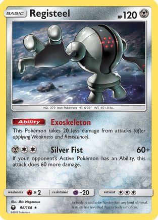 Registeel 096/168  - Reverse Holofoil SM  Celestial Storm - Rare