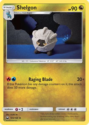 Shelgon 105/168  - Reverse Holofoil SM  Celestial Storm - Uncommon