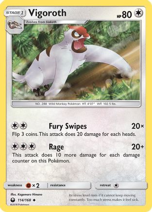 Vigoroth 114  SM  Celestial Storm - Uncommon
