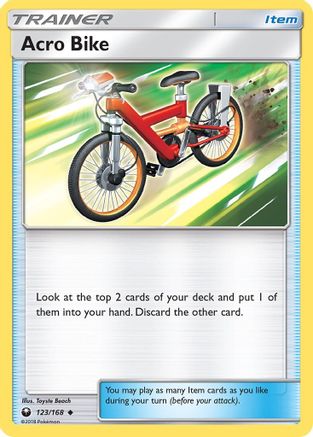 Acro Bike 123/168  - Reverse Holofoil SM  Celestial Storm - Uncommon