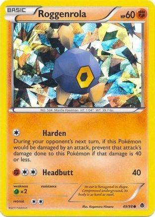 Roggenrola 049/98  - Holofoil Blister Exclusives - Promo