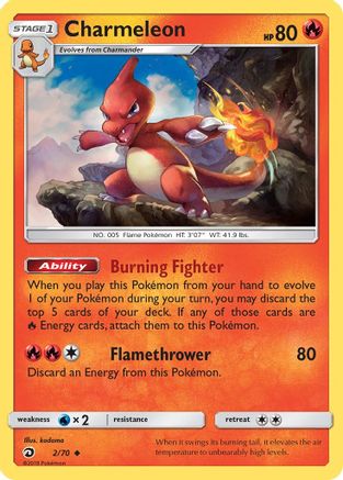 Charmeleon 002/70  Dragon Majesty - Uncommon