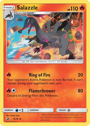 Salazzle 014  - Reverse Holofoil Dragon Majesty - Uncommon