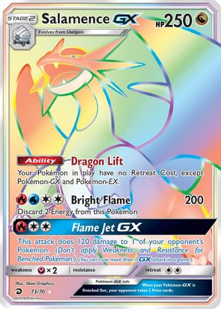 Salamence GX (Secret) 073  - Holofoil Dragon Majesty - Secret Rare