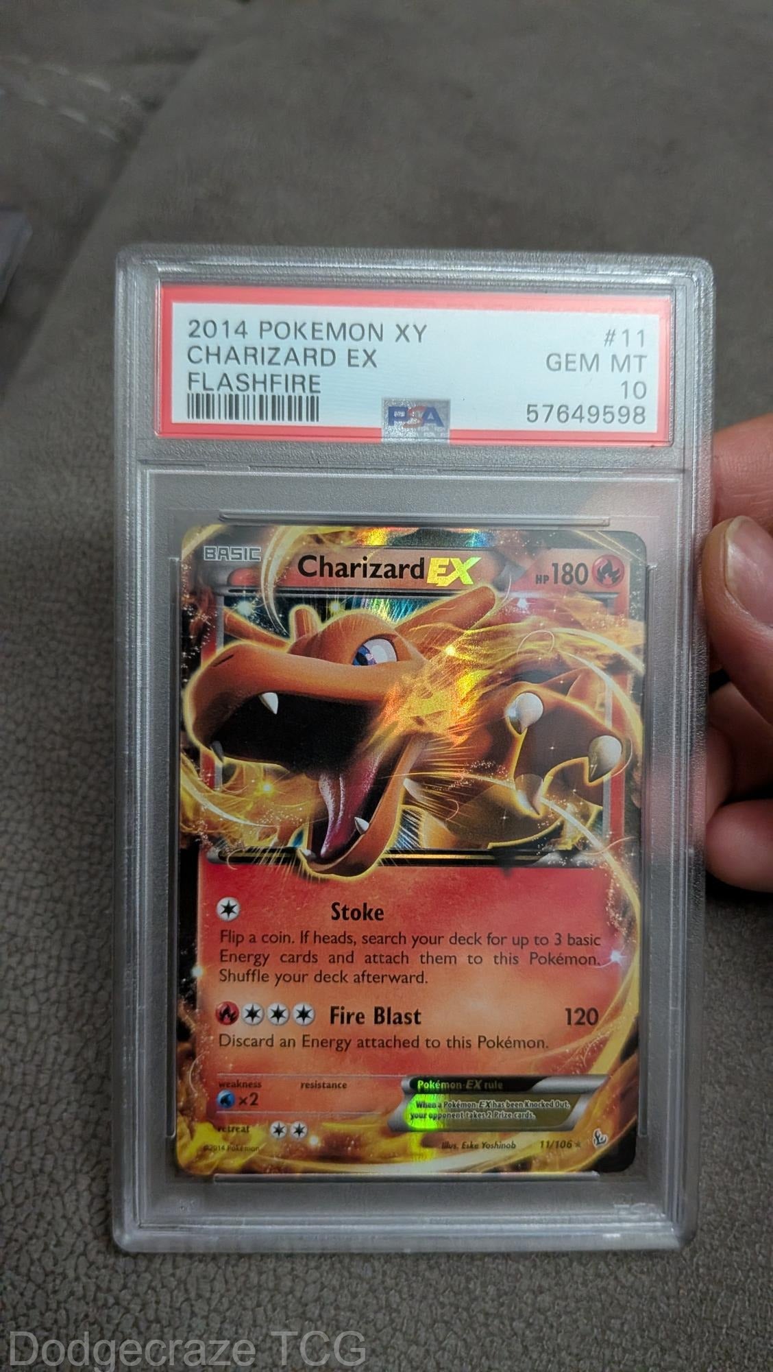 2014 Pokemon Flashfire Charizard EX 11/106 PSA 10