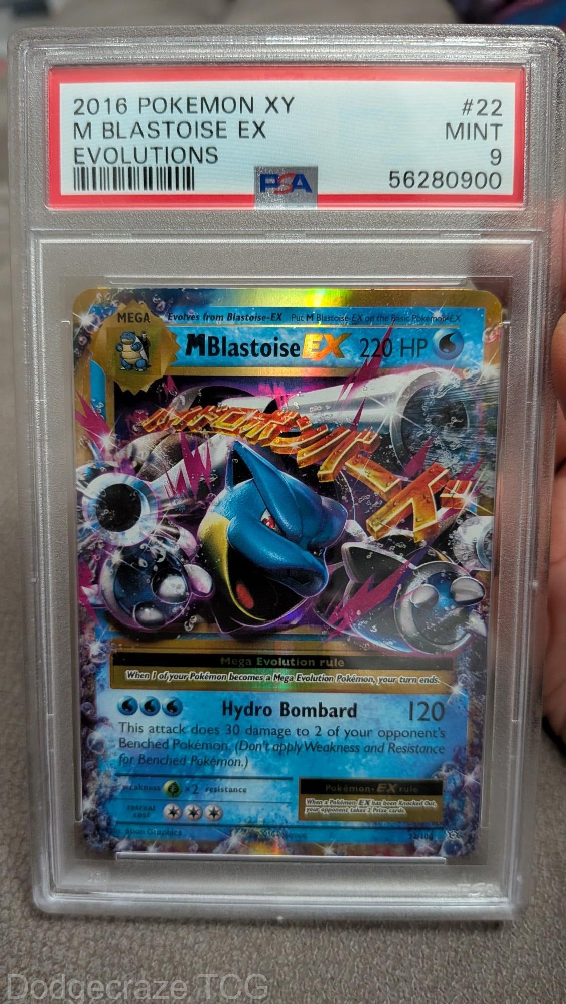 2016 Pokemon Evolutions M Blastoise EX 22/108 PSA 9