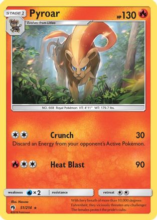 Pyroar 051  SM  Lost Thunder - Rare
