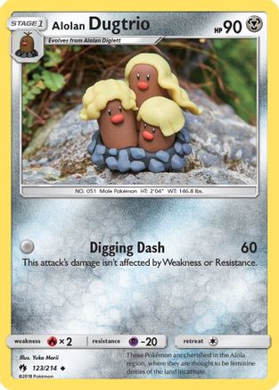 Alolan Dugtrio 123/214  SM  Lost Thunder - Uncommon