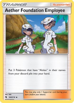 Aether Foundation Employee 168  SM  Lost Thunder - Uncommon