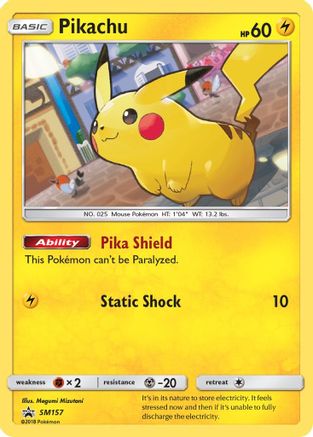 Pikachu SM157  - Holofoil SM Promos - Promo