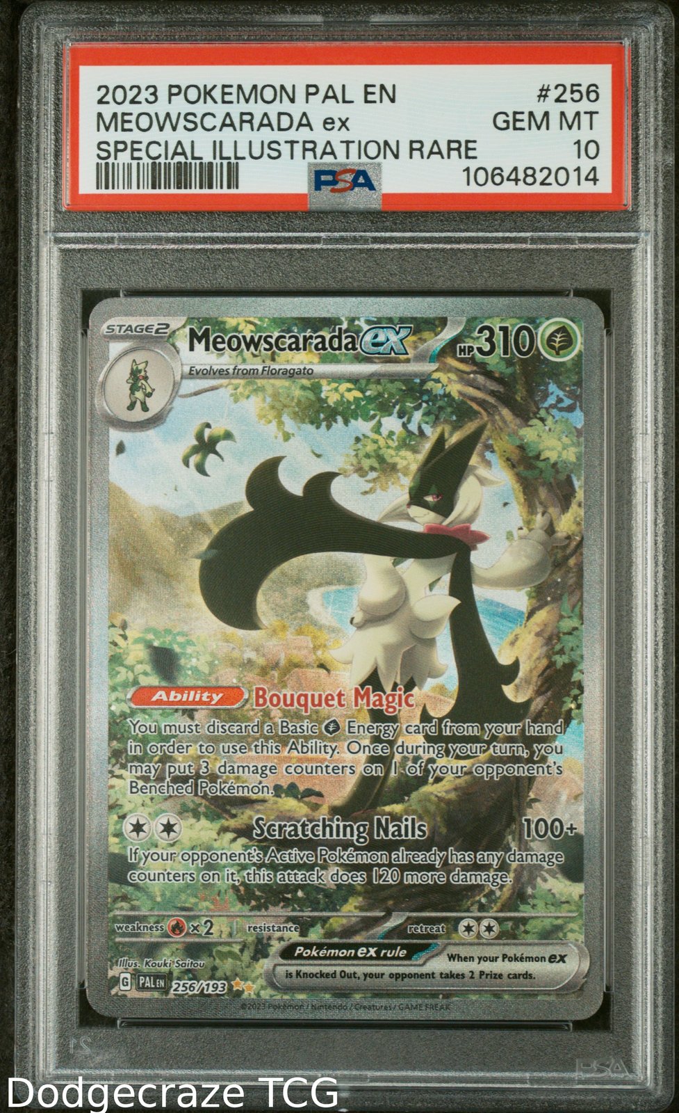 2023 Pokemon Meowscarada EX Special Illustration Rare 256/193 PSA 10