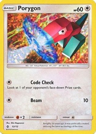 Porygon 012/12  - Holofoil McDonalds Promos 2018 - Promo