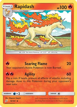 Rapidash 018/181  SM  Team Up - Uncommon