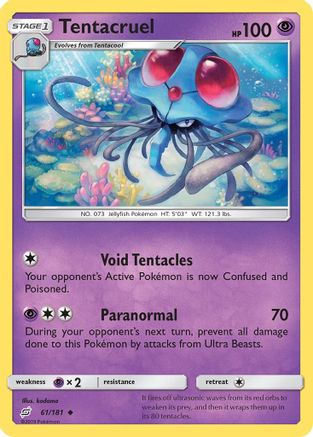 Tentacruel 061  - Reverse Holofoil SM  Team Up - Uncommon
