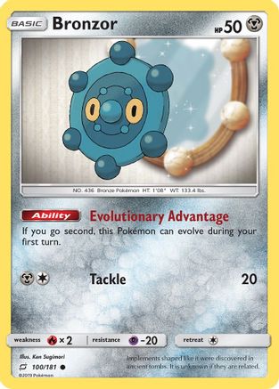 Bronzor 100/181  - Reverse Holofoil SM  Team Up - Common