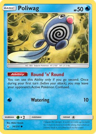 Poliwag (36) 036/214  SM  Unbroken Bonds - Common