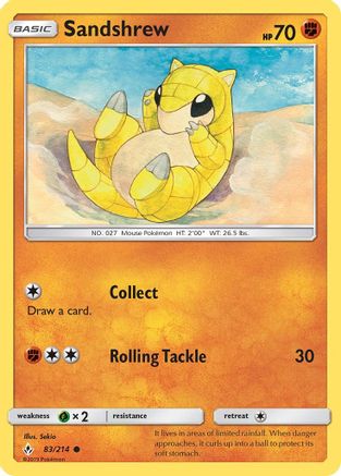 Sandshrew 083/214  SM  Unbroken Bonds - Common