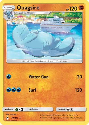 Quagsire 097/214  SM  Unbroken Bonds - Rare