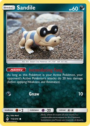 Sandile (113) 113/214  - Reverse Holofoil SM  Unbroken Bonds - Common