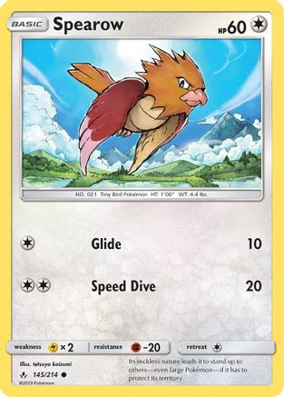 Spearow 145/214  SM  Unbroken Bonds - Common