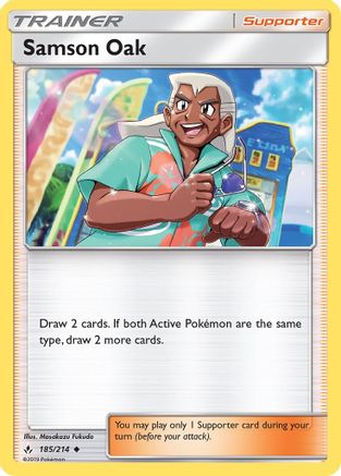 Samson Oak 185  - Reverse Holofoil SM  Unbroken Bonds - Uncommon