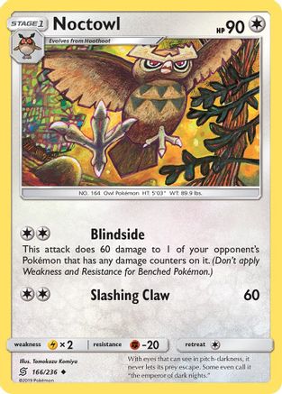Noctowl 166/236  - Reverse Holofoil SM  Unified Minds - Uncommon