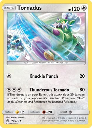 Tornadus 178  SM  Unified Minds - Uncommon