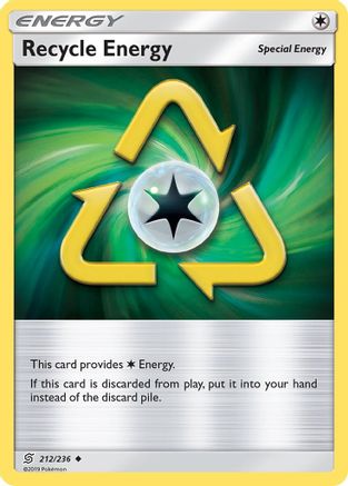 Recycle Energy 212/236  - Reverse Holofoil SM  Unified Minds - Uncommon