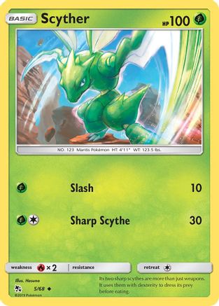 Scyther 005/68  - Reverse Holofoil Hidden Fates - Uncommon