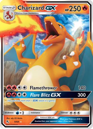 Charizard GX 009/68  - Holofoil Hidden Fates - Ultra Rare