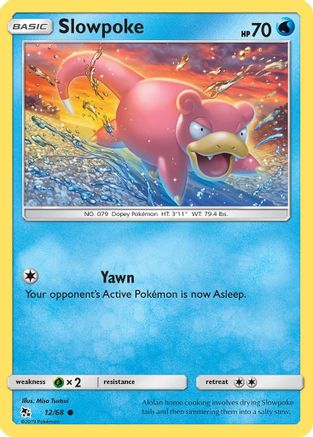 Slowpoke 012/68  - Reverse Holofoil Hidden Fates - Common